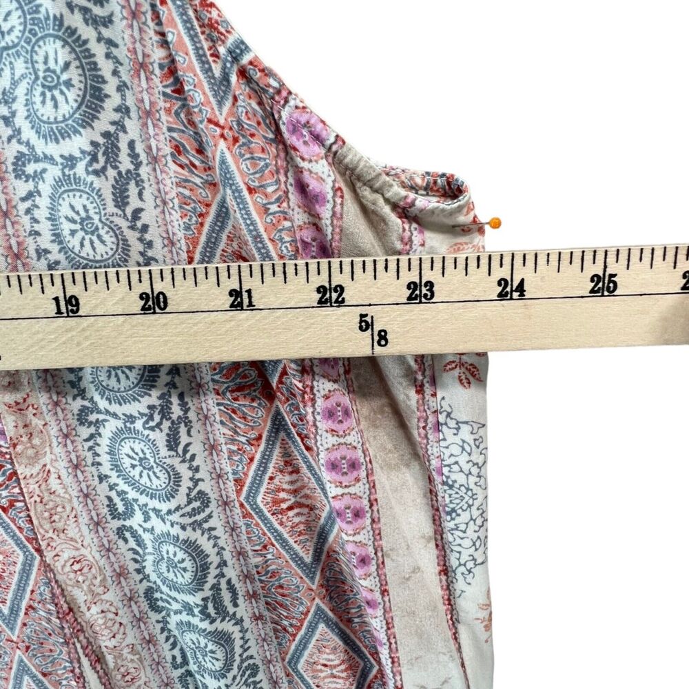 Altar'd State Dress sz L pastels Bandana Print Sleeveless Flowy Boho Western XL? - Picture 8 of 14